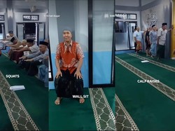 Viral Momen Pegiat Kebugaran Ajak Lansia Olahraga Bareng di Masjid Seusai Salat Subuh