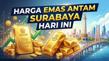 Harga Emas Antam Surabaya Hari Ini Turun Jadi Rp 2.570.000 Per Gram