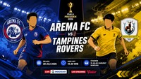 Arema FC Vs Tampines Rovers Main Jam Berapa? Cek Jadwal dan Jam Kick Off