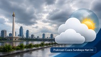 Surabaya Berawan tapi Agak Gerah dengan Suhu 31 Derajat Celsius