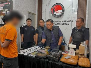 Polisi Gerebek Kos Jadi Gudang Narkoba di Medan, Diedarkan Lewat Jasa Ekspedisi