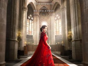 Shin Min Ah Bergaun Merah di Poster The Remarried Empress