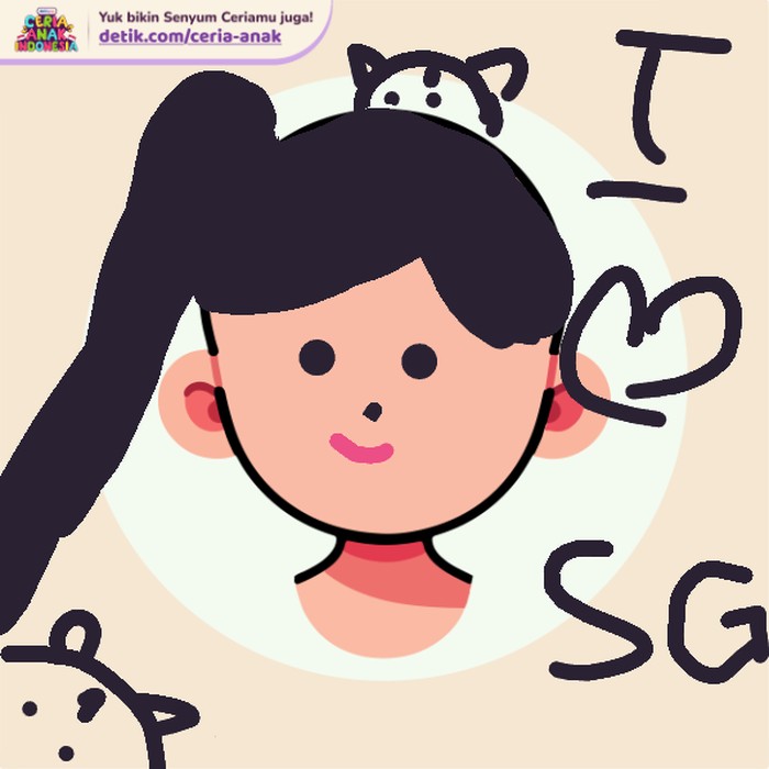 Sketsa wajah karya Cheryl