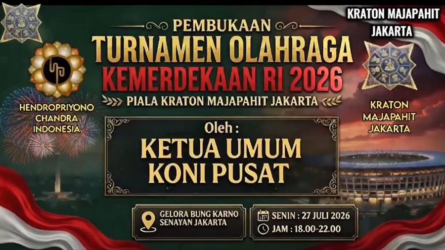 Pembukaan Turnamen Olahraga Kemerdekaan RI 2026 Piala Kraton Majapahit Jakarta