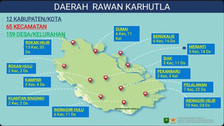 Riau Masuk 6 Daerah Langganan Karhutla, 159 Desa/Kelurahan Jadi Perhatian Serius