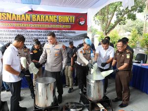 Polda Riau Musnahkan Narkoba Rp 9,7 M, 197 Ribu Jiwa Terselamatkan