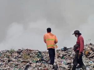 TPA Dengung Lebak Kebakaran, Api Diduga dari Pembakaran Ilalang