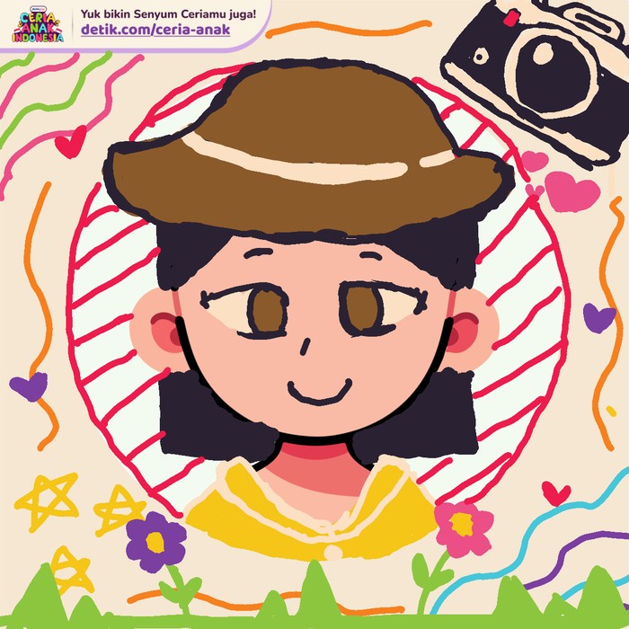 Sketsa wajah karya Arsyla Kayla Ardya Zhafirah