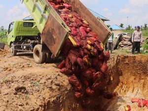 Polisi Kubur 600 Karung Bawang Merah Ilegal dari Kepri yang Akan Masuk ke Jambi