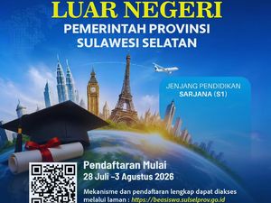 Pemprov Sulawesi Selatan Buka Beasiswa Kuliah Luar Negeri 2026, Cek Syaratnya!