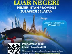 Pemprov Sulawesi Selatan Buka Beasiswa Kuliah Luar Negeri 2026, Cek Syaratnya!
