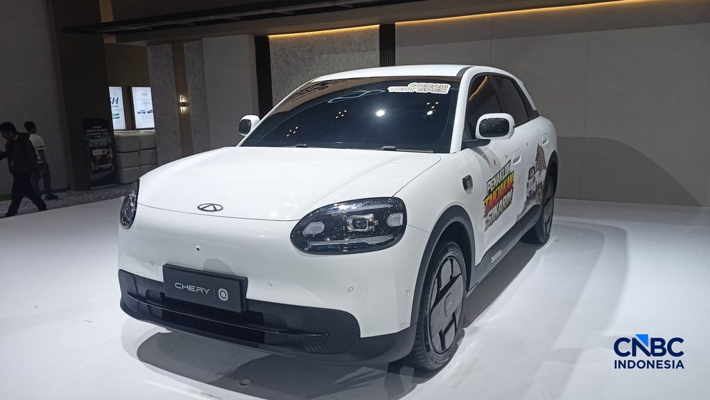 PT Chery Sales Indonesia (CSI) akhirnya mengumumkan nilai resmi mobil listrik Chery Q pada arena Gaikindo Indonesia International Auto Show (GIIAS) 2026. (CNBC Indonesia/Ferry Sandi)