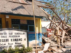 SDN Konang 4 Bangkalan Ambruk, Beruntung Siswa Sudah Dipulangkan