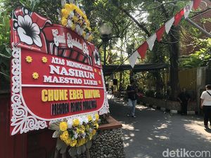 Suasana Rumah Duka Perupa Nasirun di Bantul