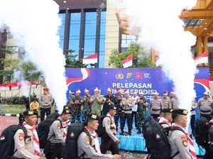 Polda Riau Gandeng 81 Mahasiswa-Ojol di Misi Kemanusiaan Ekspedisi Merah Putih