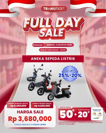 Ada Promo Menarik Sepeda Listrik di Transmart Full Day Sale