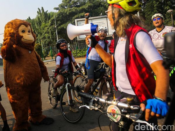 Gowes Lintas Sumatera, Pesepeda Bawa Misi Selamatkan Hutan dan Orangutan