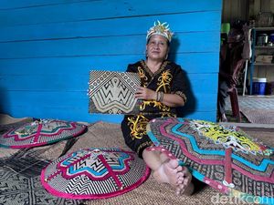Kisah Mistis di Balik Motif Saung Seling, Topi Bangsawan Dayak Kenyah