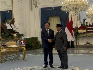 Prabowo Gelar Pertemuan 4 Mata dengan PM Thailand di Istana Jakarta