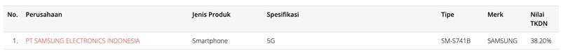 TKDN Galaxy S26 FE