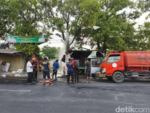 Warung Dawet di Kadilangu Demak Terbakar
