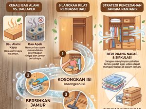 Infografis: 5 Cara Ampuh Menghilangkan Bau Apek di Lemari Kayu, Mudah dan Murah