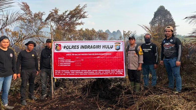 Polda Riau Tangkap Pelaku Pembakaran 5 Hektare Lahan di Inhu