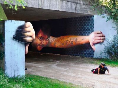 Kumpulan Street Art 3D Keren yang Bikin Tembok Seolah Hidup