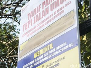 Papan Tarif Parkir di Pleburan Semarang Disemprot Cat, Dishub Buru Pelaku