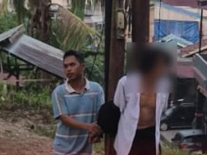Viral Pria di Samarinda Bawa Kabur Istri Orang, Berujung Diikat di Tiang Listrik