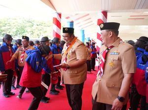 Lepas Kontingen Jamnas, Bupati Maros Tambah Anggaran Pramuka Jadi Rp 500 Juta