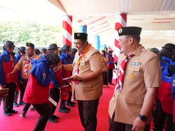 Lepas Kontingen Jamnas, Bupati Maros Tambah Anggaran Pramuka Jadi Rp 500 Juta