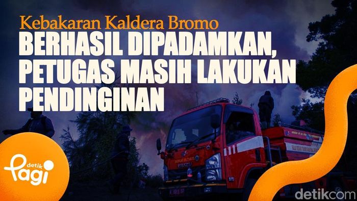 Video: Kebakaran Kaldera Bromo Berhasil Dipadamkan, Petugas Masih Lakukan Pendinginan