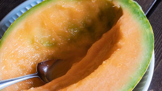 melon The Yubari King Cross section of Yubari melon in Hokkaido. A Japanese melon characterized by orange flesh.