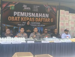 Polres Tangsel Musnahkan 46 Juta Butir Obat Keras Sitaan dari Gudang di Jaktim