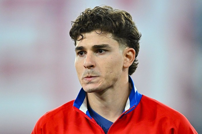 London, United Kingdom - May 5: Julian Alvarez of Atletico Madrid looks on during the UEFA Champions League 2025/26 Semi Final Second Leg match between Arsenal FC and Atletico de Madrid at Arsenal Stadium on May 5, 2026 in London, England. (Photo by 