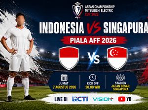 Link Live Streaming Singapura vs Indonesia, Nonton di Sini!