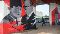 Kolong Fly Over Bersolek Sambut HUT Kemerdekaan