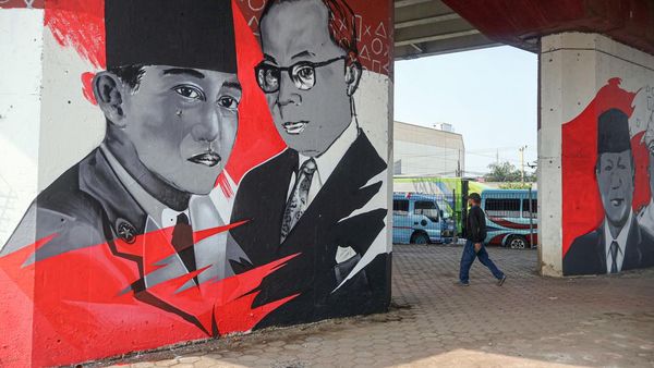 Kolong Fly Over Bersolek Sambut HUT Kemerdekaan