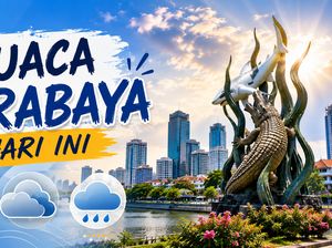 Cuaca Surabaya Hari Ini Berawan, Suhu Maksimal 32 Derajat Celsius