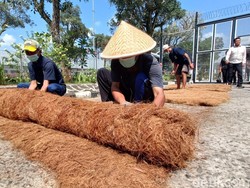 Napi Lapas Purwokerto Sulap Sabut Kelapa Jadi Coco Sheet, Diekspor ke China