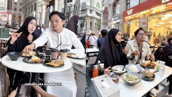 Anisa Rahma dan Suami Kulineran di Madinah, Cicip Makanan Indonesia