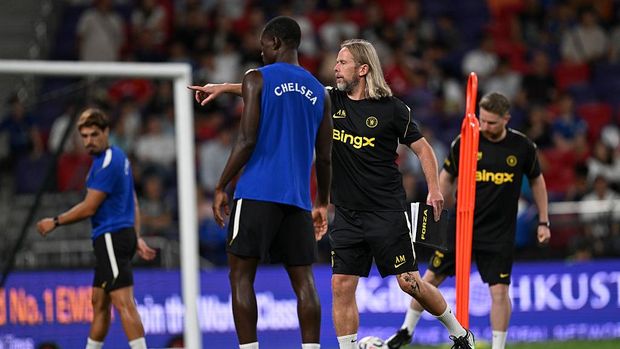 HONG KONG, CHINA - AUGUST 4: Set - Piece Coach Austin MacPhee of Chelsea during a training session at Kai Tak Sports Park on August 4, 2026 in Hong Kong, China. (Photo by Darren Walsh/Chelsea FC via Getty Images)