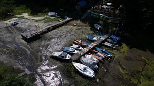 Gelombang Panas Keringkan Waduk Sulejow, Perahu Terjebak Lumpur