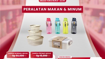 Berita dari Detik Finance: Alat Makan &amp; Minum Banting Harga di Transmart Full Day Sale