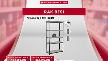 Buruan ke Transmart Full Day Sale, Beli Rak Besi Dapat Diskon Segede Ini