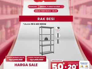 Buruan ke Transmart Full Day Sale, Beli Rak Besi Dapat Diskon Segede Ini