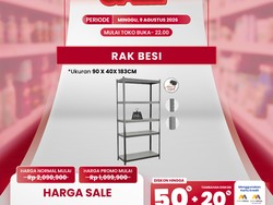 Buruan ke Transmart Full Day Sale, Beli Rak Besi Dapat Diskon Segede Ini