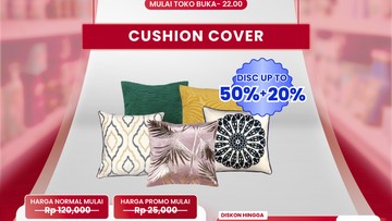 Sarung Bantal Sofa Diobral di Transmart Full Day Sale