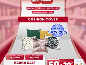 Sarung Bantal Sofa Diobral di Transmart Full Day Sale